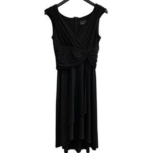 Vintage‎ Y2K Scarlett Dress Womens 10 Black Jersey Knit Asymmetrical Whimsigoth